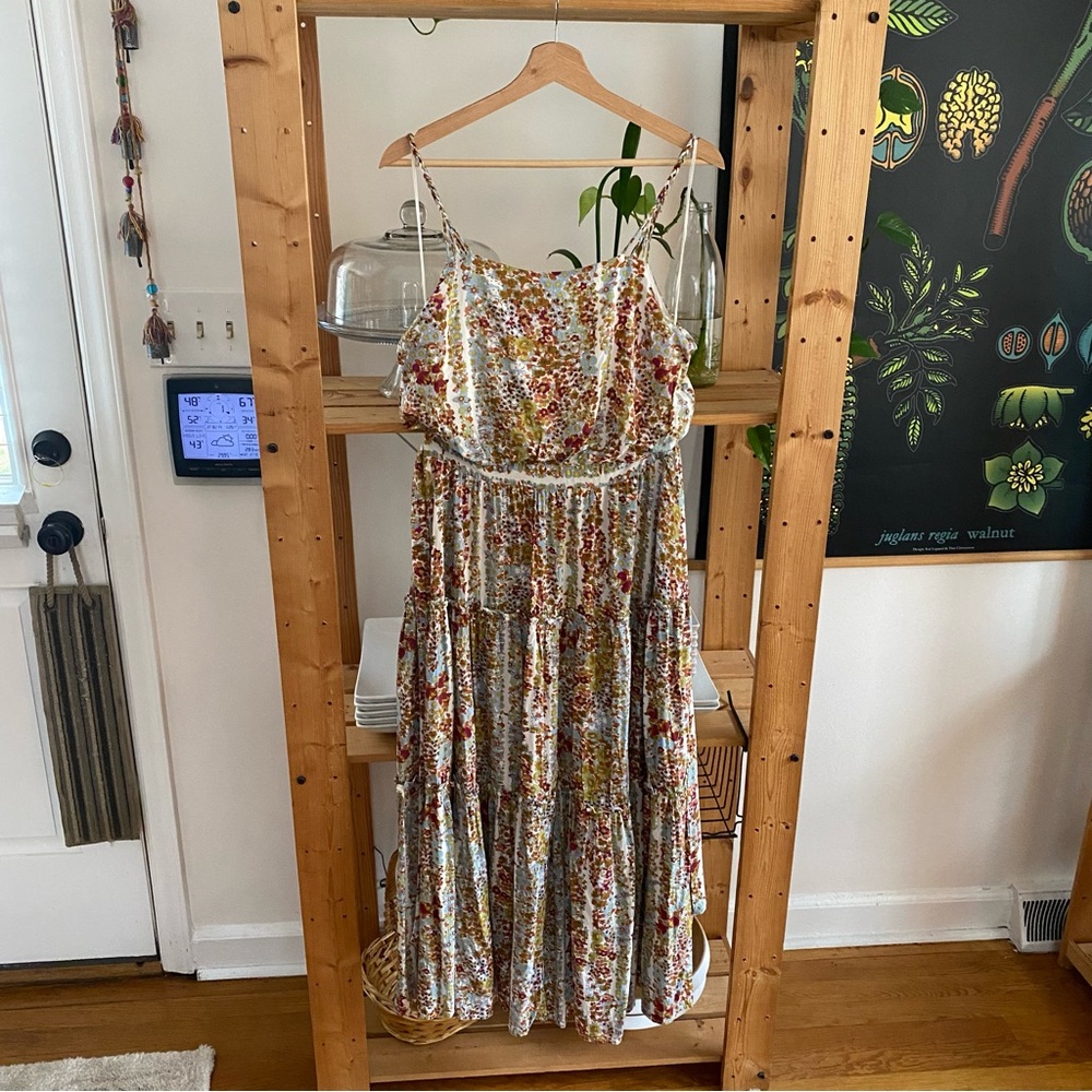 Free People Valerie Multicolor Floral Boho Maxi Dress Small - Picture 2 of 16